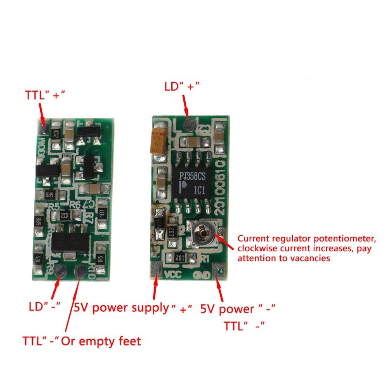 635nm 650nm 808nm 980nm TTL controlador de diodo láser 5V suministro 50-300mA