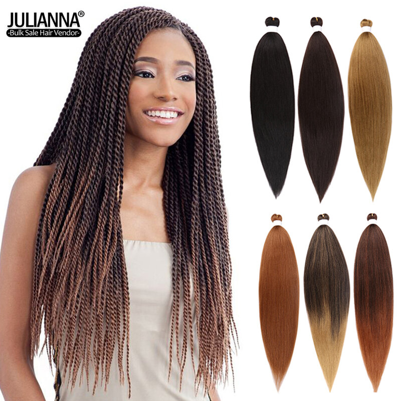 26inch Ombre Easy Pre Stretched Braiding Jumbo Box Crochet Wholesale Synthetic Kanekalon Hair Extension For Black White Women