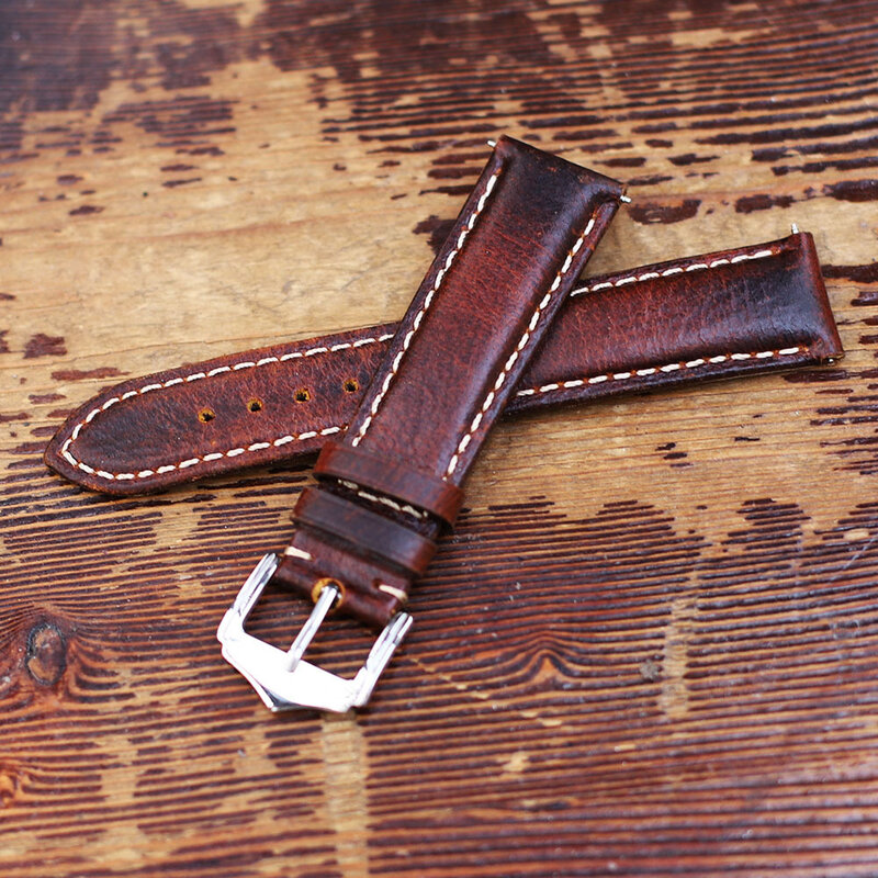 Rot Braun Crazy Horse Leder Armband 18mm 20mm 22mm 24mm 26mm Vintage Kuh Leder uhr Band Für Panerai Fossil Armband