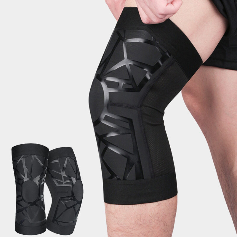 Sports Knee Pads Elastic Fitness Knee Brace Outdoor Gym Crossfit Knee Support Basketball Volleyball Running Security Protection
