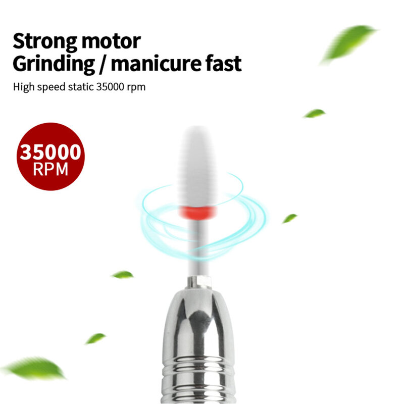 Mesin Bor Kuku Elektrik Kualitas Tinggi 35000 RPM Electric File HD Display Metal Manicure Pen Professional Nail Lathe Sander