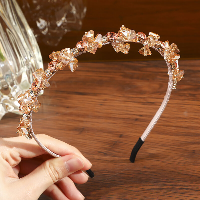 Molans Princess Crystal Tiaras and Crowns Headband Girls Bridal Prom Rhinestone Hairband Wedding Party Accessiories Hair Jewelry