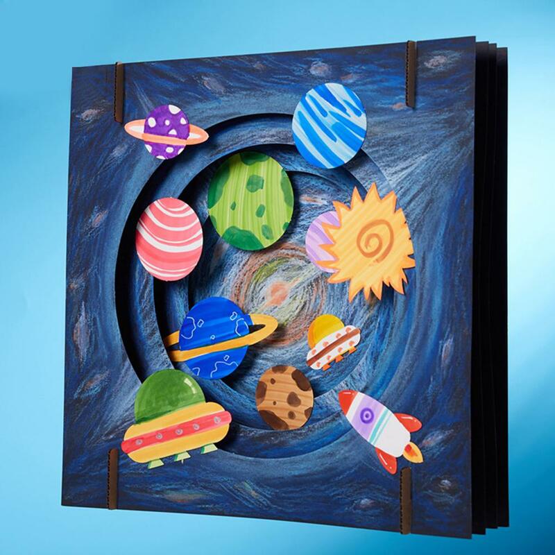 Kuulee DIY 3D cielo estrellado creativo pintura papel Artware paquete regalos juguetes para niños