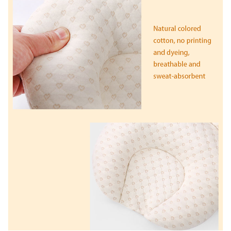 Travesseiro de látex para bebês, travesseiro anti-tecido, correção de forma da cabeça para recém-nascidos, prevenir medidas da cabeça proteger o cérebro