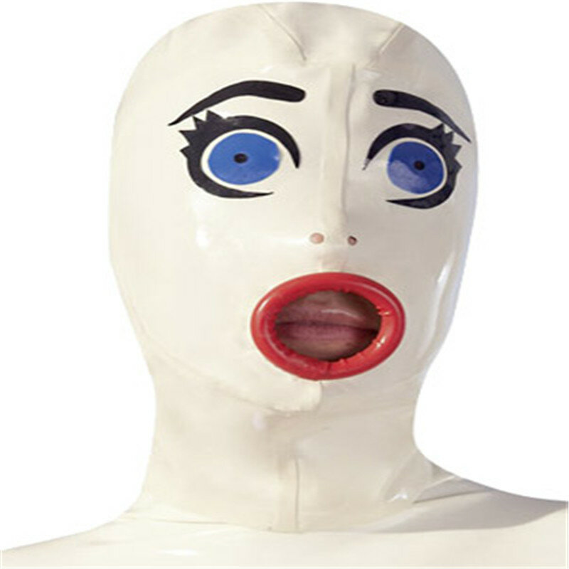 Masque à capuche unisexe en Latex, accessoires naturels pour Femme Gay, filet à fermeture éclair noir, yeux, oreilles de chat, cochon, nouvelle collection