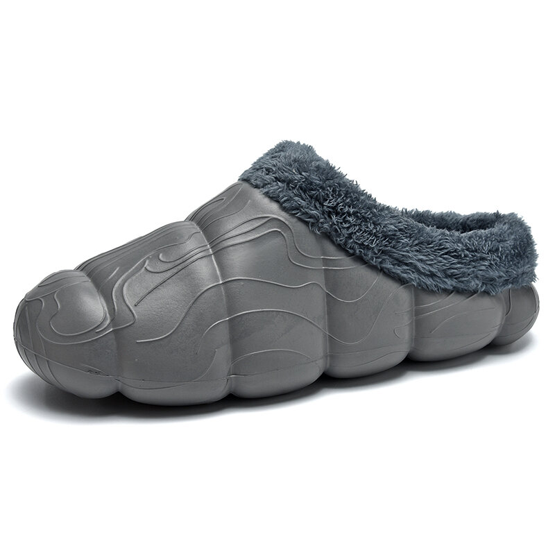 2022 nuovi uomini pantofole casa inverno scarpe calde al coperto fondo spesso peluche pantofole da casa in pelle impermeabile scarpe di cotone di grandi dimensioni