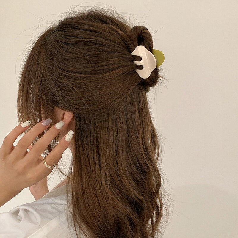 Женская Винтажная заколка для волос, маленькая двухцветная заколка для волос с геометрическим дизайном, аксессуары для волос, заколка-краб