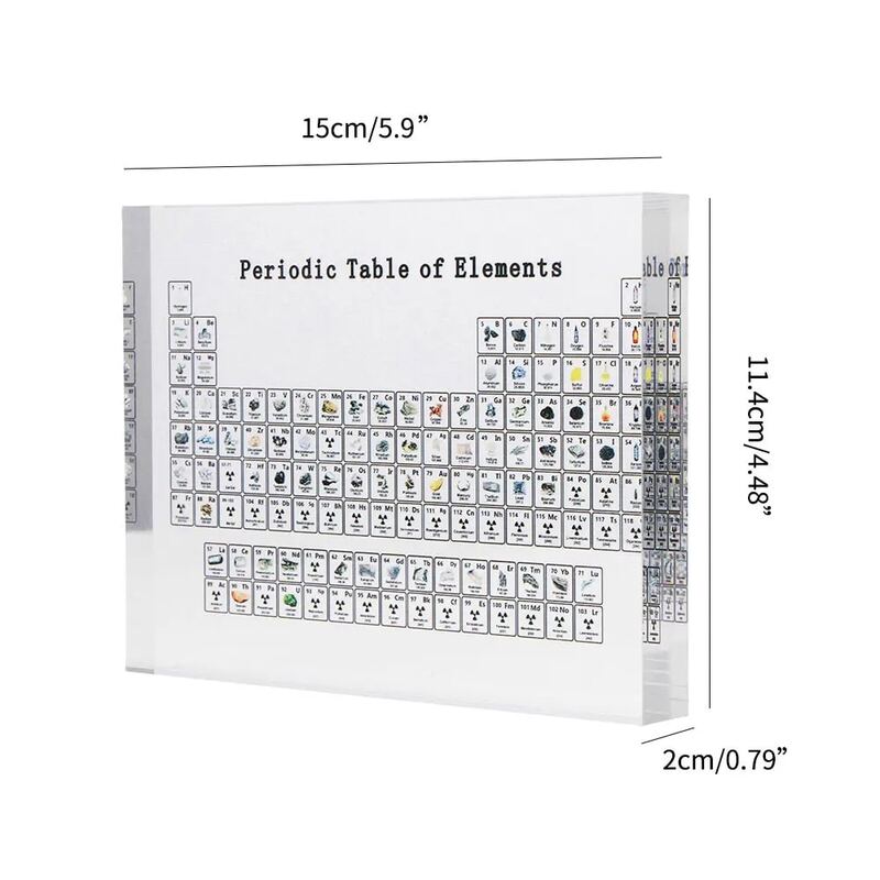 아크릴 주기율표 디스플레이 보드 데스크탑 화학 원소 디스플레이 플레이트 장식품 어린이를위한 학교 날 생일 선물