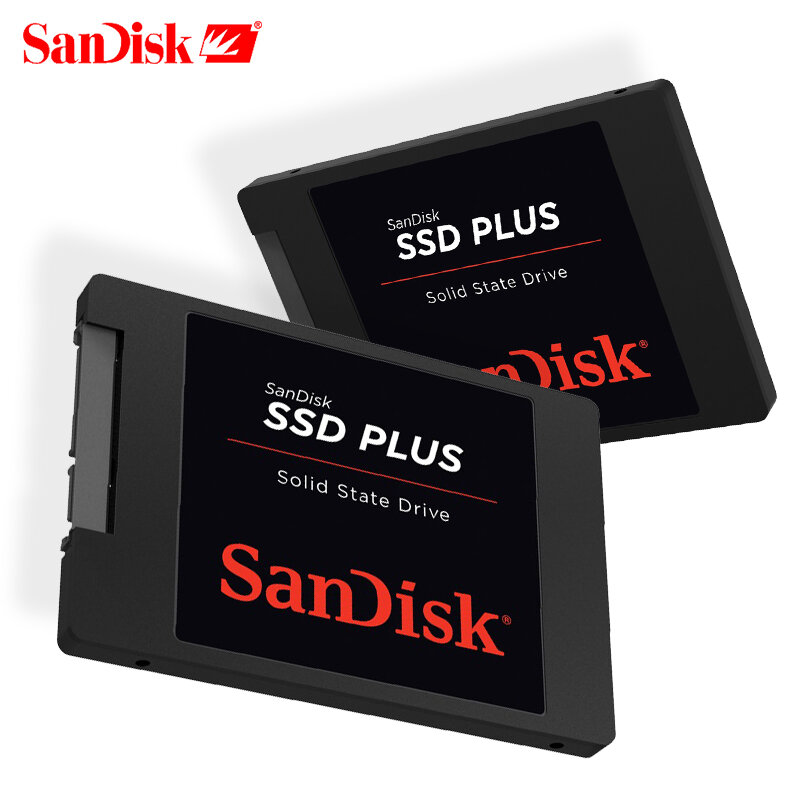 Sandisk SSD Plus 내장 하드 드라이브 솔리드 스테이트 디스크 SATA III 2.5 "240GB 480GB 1 테라바이트 솔리드 스테이트 디스크 ssd 드라이브 (노트북 용)