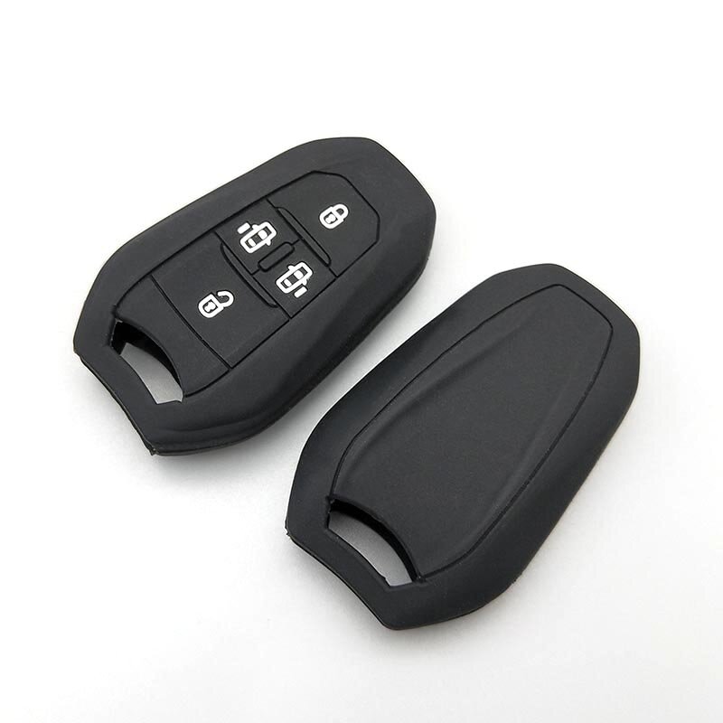 Funda protectora para llave de coche, cubierta de goma de silicona para mando a distancia automático, 4 botones, para Peugeot, Citroen MPV