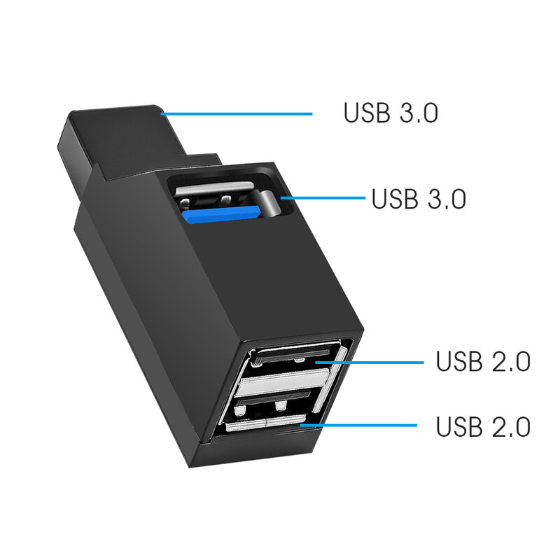 Универсальный мини-концентратор с 3 портами USB 3,0 высокоскоростной разветвитель передачи данных адаптер для MacBook Pro ПК ноутбука
