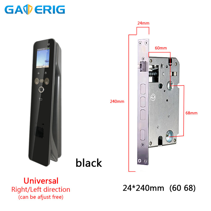 GATERIG Smart Lock Face Recognition Unlock Fingerprint Lock Open With Emergency Key Password Intelligent Lock Door