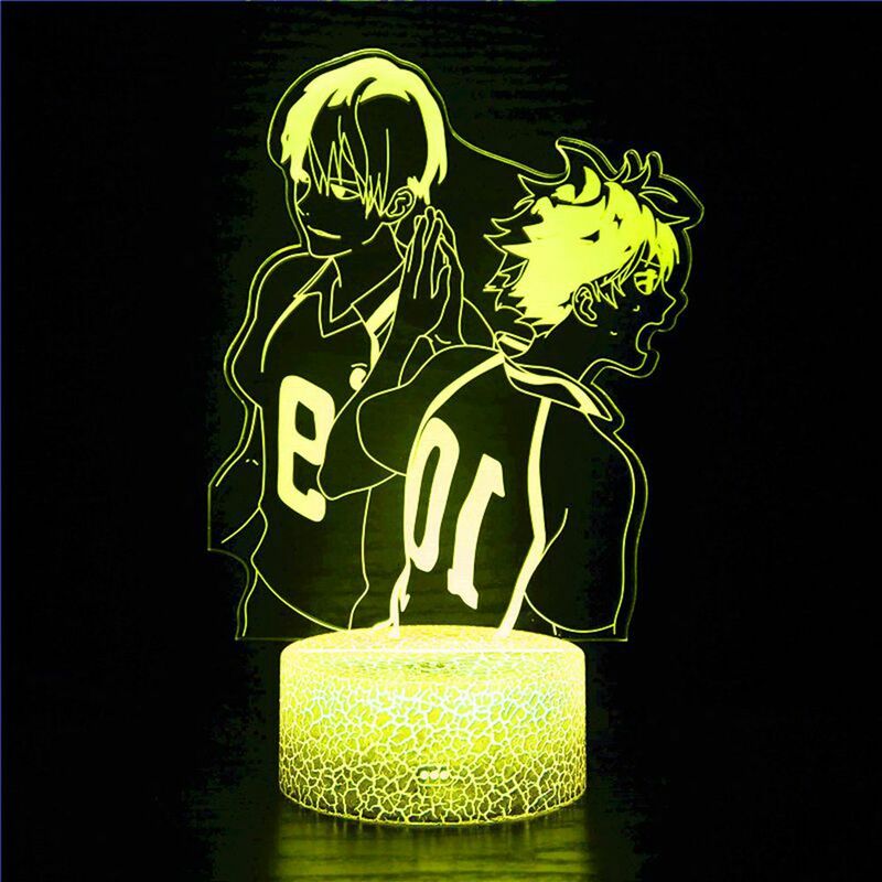 Hinata Shoyo & Kageyama Tobio Pop 3D Nachtlampje Haijiu Comic Night Led Inductie Kinderen Slaapkamer Desktop Decoratie Gift