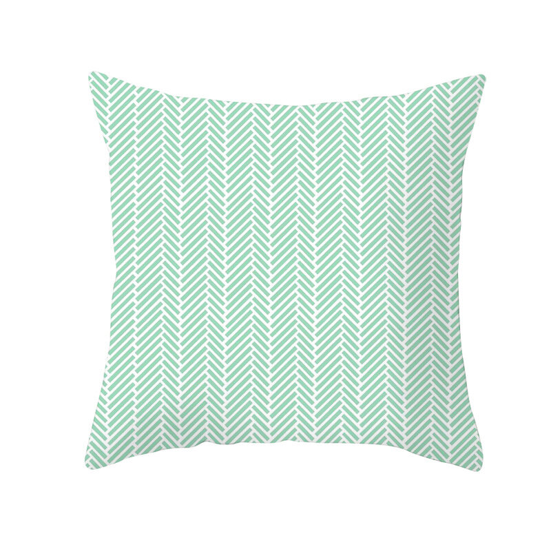 Fodera per cuscino geometrico nordico verde menta blu fodera per cuscino fresca estiva alla moda semplice fodera per cuscini moderna in pelle di pesca