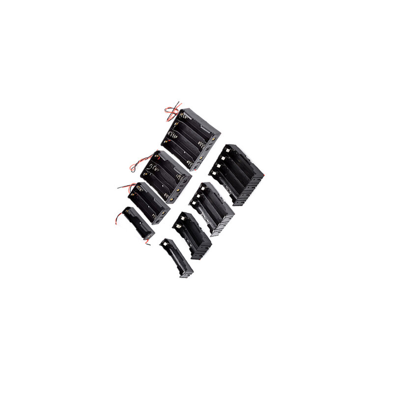 Boîte de rangement pour batterie portable 18650, boîtier de rangement pour piles 1x2x3x4x18650, 1 2 3 4 fentes, conteneur avec fil de plomb