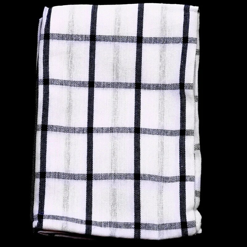 Promotion! 3Piece High Quality Blue White Plaid Striped Tea Towel Kitchen Towel Napkin Table Cloth 100% Cotton Woven Fabric