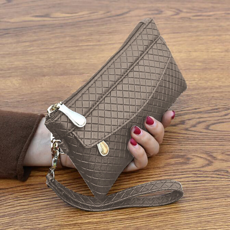 موضة جديدة بولي Leather جلد النساء المحفظة مخلب المرأة المحفظة أفضل محفظة الهاتف الإناث جيب للهاتف