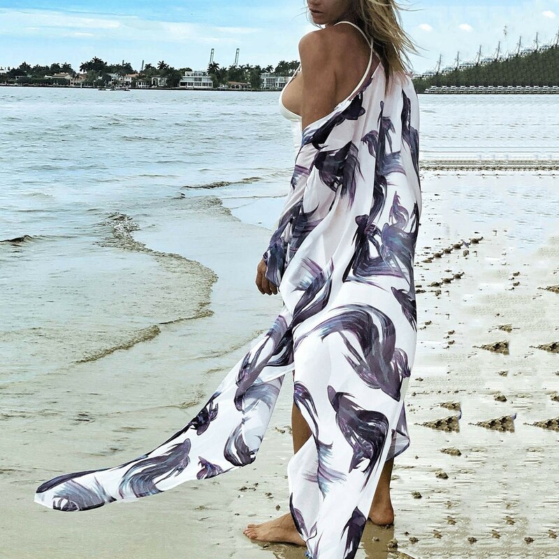 Grande Taille Mode D'été Boho Imprimé Chemisier Décontracté En Vrac En Mousseline Cardigan Haut De Kimono Femmes Femmes Demi Manches Chemise Blusas