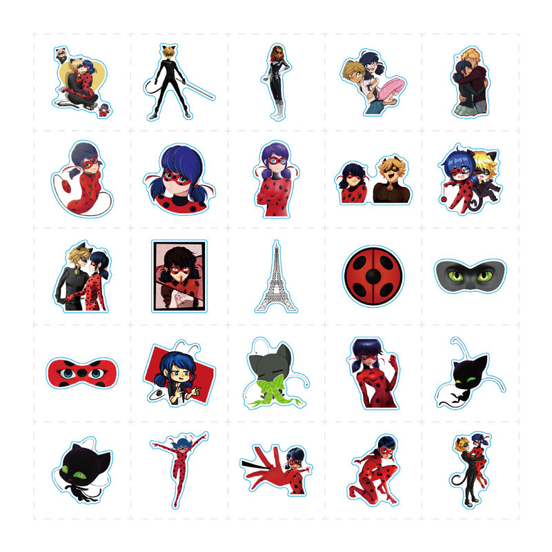 10/30/50/100PCS Anime Bande Dessinée insecte Fille Graffiti Autocollant Bagage à Roulettes Téléphone Etanche Déco Autocollants Kawaii Cadeau Enfant Jouet