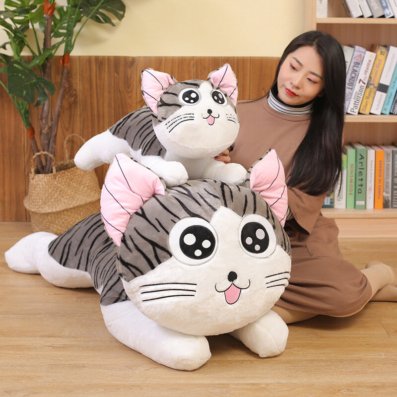 Christmas Birthday Gifts Japan Anime Figure Cheese Cat Plush Stuffed Toy Doll Pillow Cushion 20cm 1pcs