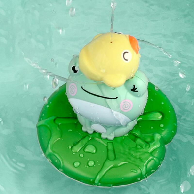 Baby Frog Bath Toy Water Fun Animal Bathtub Toy Kids Floating Toy Water Spray Sprinkler Bathroom Wash Play Funny Gift