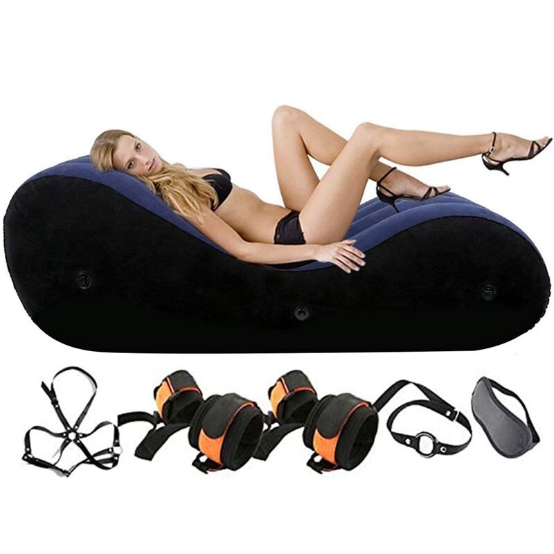 S-نوع موقف سرير قابل للنفخ مرتبة هوائية أريكة كرسي قابل للنفخ للزوجين عاشق الجنس لعب عدة الكبار المثيرة لعبة المنزل السفر