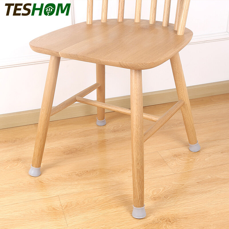 Protetor de perna de silicone para cadeira de mesa, capas antiderrapantes para móveis com 12/16 peças
