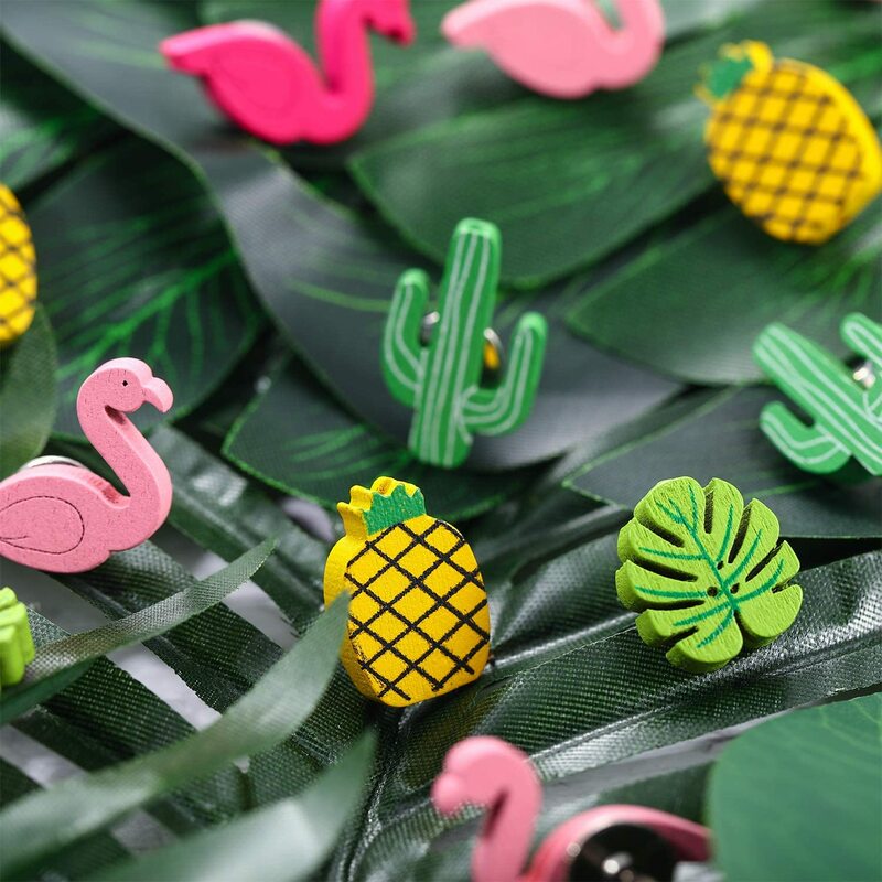 MOGII Kantor Flamingo Nanas Kaktus Daun Palem Pin Tekan Dekoratif Jempol Paku Payung Lucu Pushpins Menggambar Pin untuk Papan Gabus