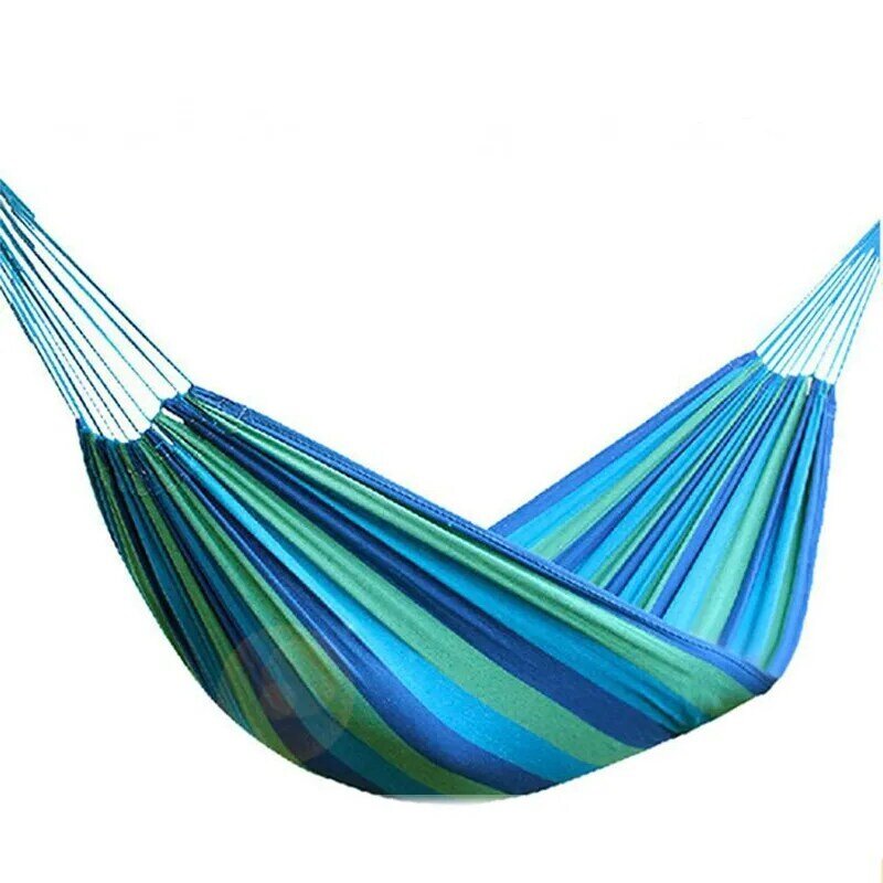 190*100CM Hammock Portable Camping Garden Beach Travel Hammock Outdoor Ultralight Colorful Cotton Polyester Swing Bed