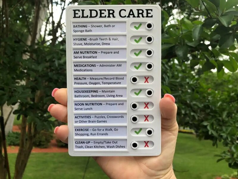 Liste de contrôle pour les Notes et Messages de RV, liste de contrôle réutilisable pour les soins aux personnes âgées, les tâches, carte mémo de RV, panneau en plastique