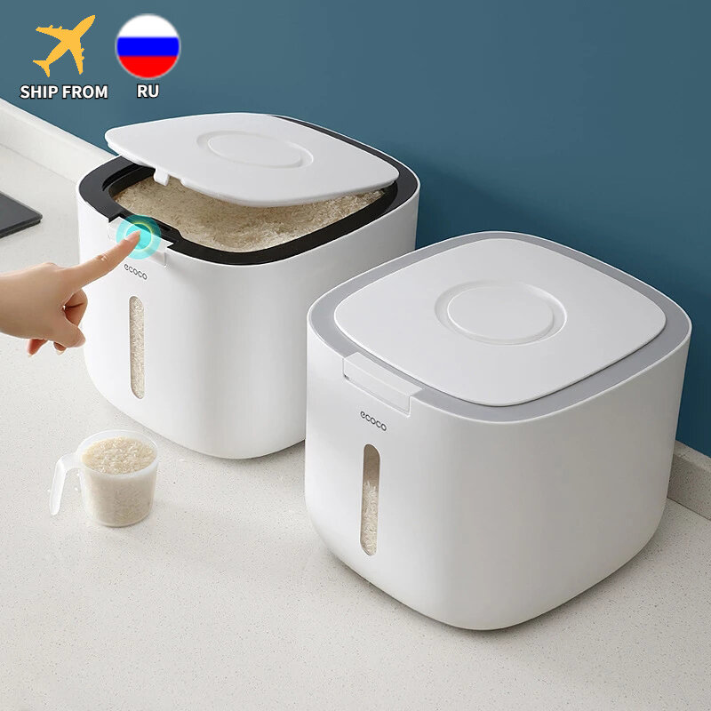NEW TY 10KG Kitchen Collection Nano Bucket Insect-Proof Moisture-Proof Sealed Rice Cylinder Grain Dog Food Household Storage