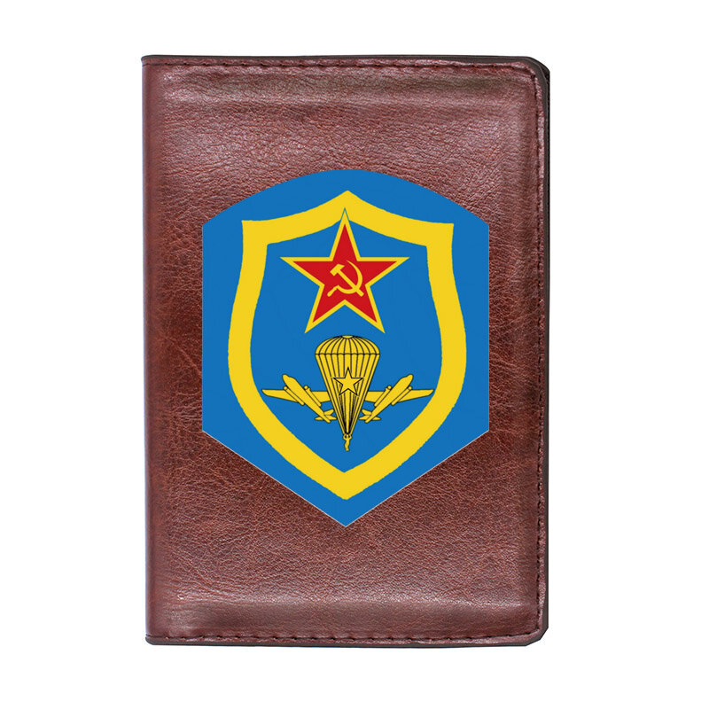 Klassieke Возду́ Шно-Деса́нтные Войска́ Вдв Ontwerp Leer Paspoort Cover Houder Id Credit Card Case Reizen Portemonnee