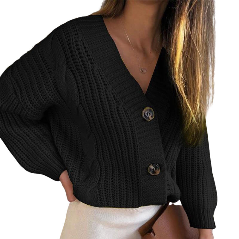 2021 Women Cardigan Winter Cashmere Sweater Long Sleeve V neck Woman's Sweater Cardigans jersey knit Jumpers Pull Femme Coat
