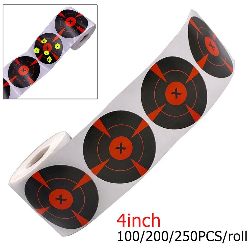 100/200/250pcs/Roll Target Papers Adhesive Shoots Targets Splatter Reactive Stickers For Archery Bow Hunting Shooting Training