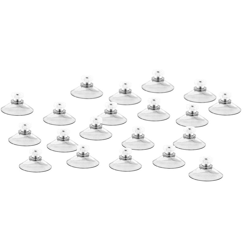 20pcs with M4 Thread 40mm Suction Cups, with Knurled Nut Clear for Kitchen  Suction Cups Mushroom Head Suckers Cup Button