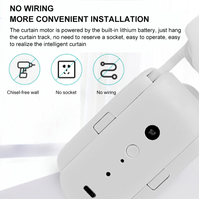 Smart WiFi Curtain Driver Automatic Curtain Opener Robot Rod Switch Electric Motor Remote Control Alexa Google Home