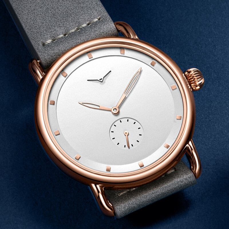 Onola relógio de pulso de couro impermeável masculino, relógio casual simples de marca superior e da moda, 2021