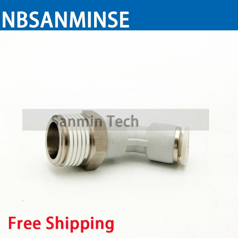 NBSANMINSE 10 ピース/ロット PL45 C クタエルボーエアフィッティング空気圧プラスチック空気継手プッシュ低圧オートメーション空気圧部品
