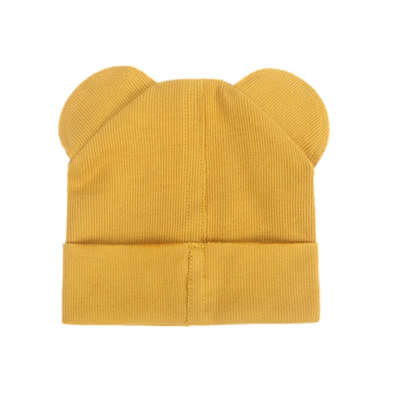 Toddler Solid Color Cotton Hats and Gloves Two Piece Set Baby Baby Anti-eat Hand Anti-Grab Face Protect Mitten Newborn Headwear