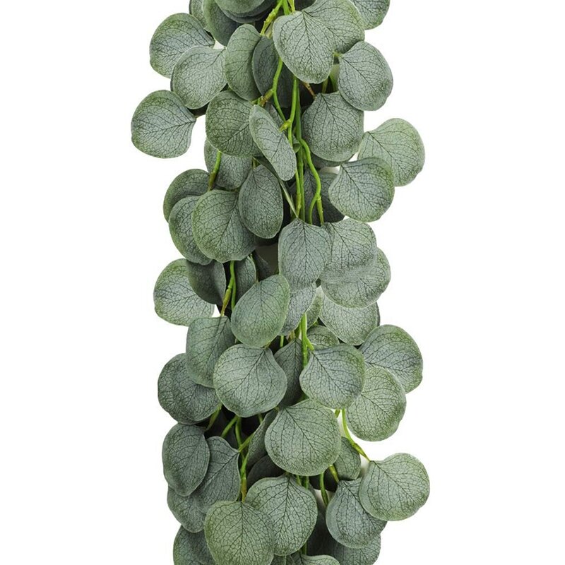 Nuovi nuovi 5 pacchetti di viti di eucalipto verde artificiale corona di eucalipto per la decorazione del giardino banchetto di nozze