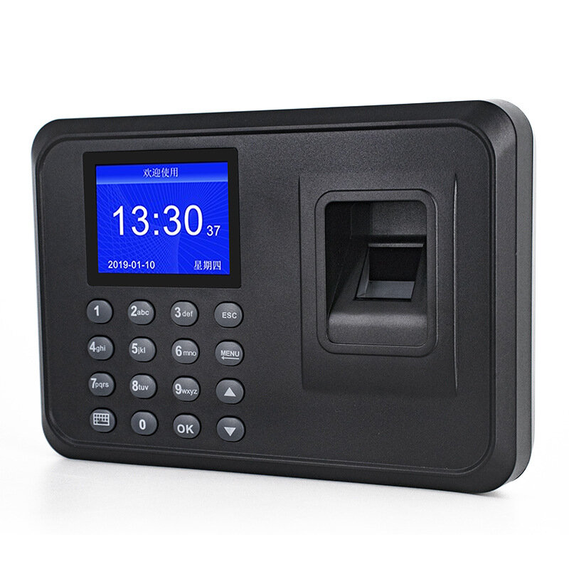 Macchina per la rilevazione delle impronte digitali Display LCD sistema di rilevazione delle impronte digitali USB orologio per orologio registratore di controllo dei dipendenti (spina americana)