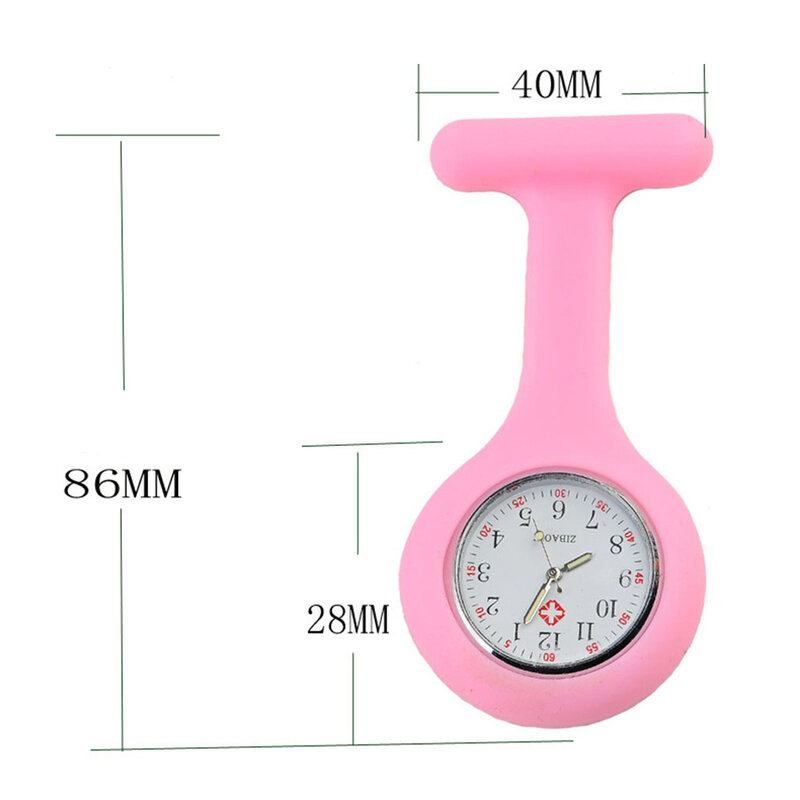 Nieuwe Effen Kleur Clip-On Analoge Digitale Broche Fob Medisch Verpleegkundige Zakhorloge Gift Batterijen Medische Quartz Horloge Decor accessoire