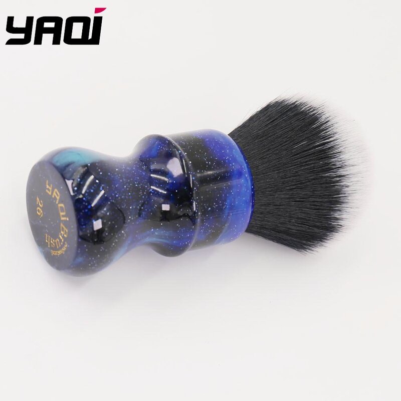 Yaqi 26mm misterioso espaço cor lidar com smoking nó masculino escova de barbear