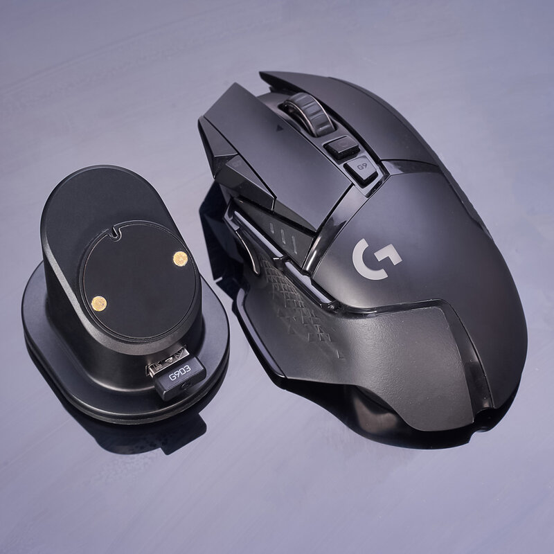 Logitech Mouse Charging Dock Pitta Studio Mouse Penyokong Daya untuk G Pro X Superlight G 403 502 703 903 HERO Pro Nirkabel (GPW)