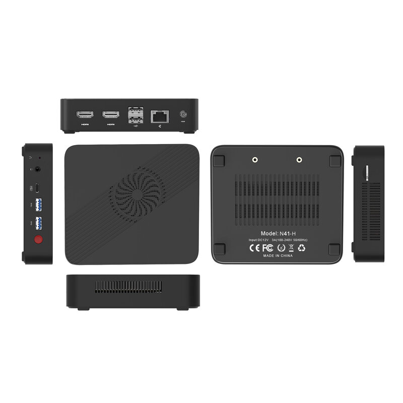 MINI PC N4100 3จอแสดงผลวิดีโอ4K เอาต์พุต Dual HDMI บ้านสำนักงาน8GB/128GB