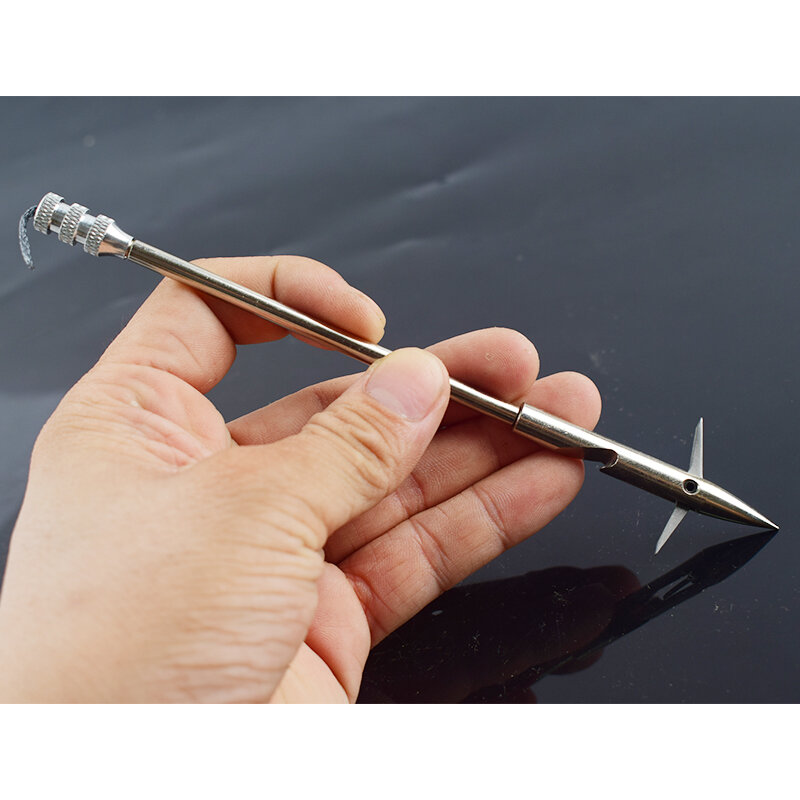 Quente 3 pçs ferramentas de pesca aço inoxidável broadleaf arrowhead estilingue arremesso dardos caça tiro pesca estilingue pesca