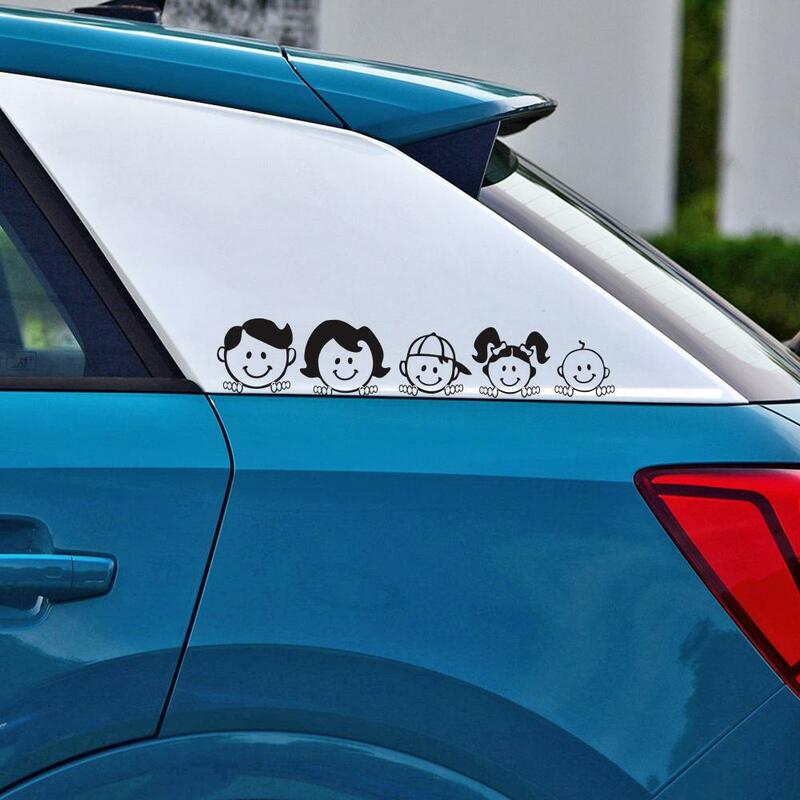 • Auto sticker famiglia felice vinile film sticker art design pattern body sticker auto accessori impermeabili JP