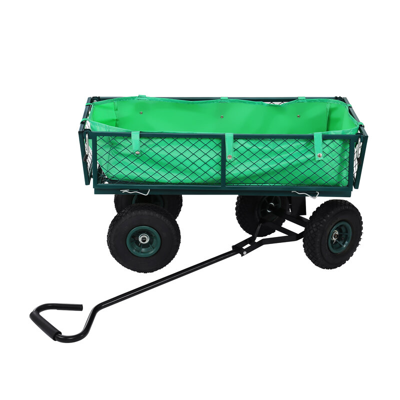 Yonntech-carro de compras de jardín, carro de 4 ruedas, carretilla de tracción