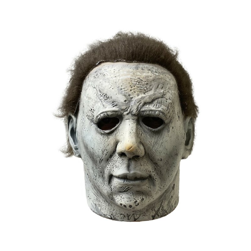 Filme halloween cosplay máscara de terror michael myers assassino máscara complicada spoof assustador máscara mascarada ornamentos goth headpiece l * 5