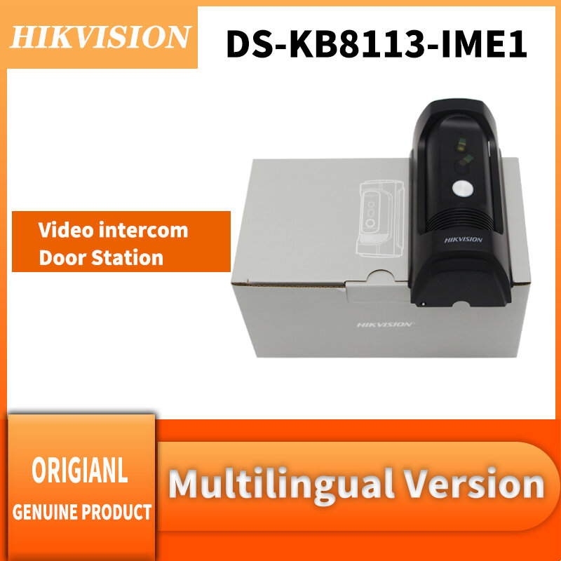 Hikvision – sonnette DS-KB8113-IME1 étanche IP65 IK09, caméra 2mp, anti-vandalisme, conversation bidirectionnelle, dc 12v, PoE